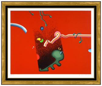 Yankel Ginzburg Original Abstract 7 Silkscreen Print Signed Framed Artwork