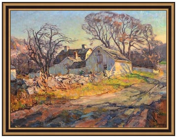 Frederick Lester Sexton Original Signed Oil Painting On Canvas Framed Landscape