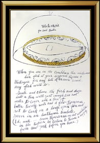 Andy Warhol Wild Raspberries Unique Watercolor Painting Waterzoie Benton Artwork