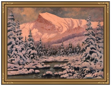 Laszlo Neogrady Original Oil Painting On Canvas Signed Landscape Framed Artwork