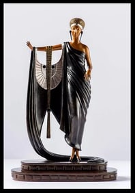 $20,000 Erte Signed Bronze Sculpture Sophisticated Lady Original Romain Tirtoff