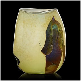 William Morris Original Hand Blown Glass Shard Vessel Vase Signed Modern Artwork