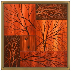 Zoe Hersey Large Original Acrylic Oil Painting On Canvas Signed Framed Artwork