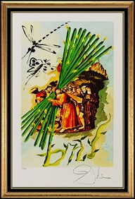 Salvador Dali Color Lithograph Hand Signed Original Surreal Authentic Artwork