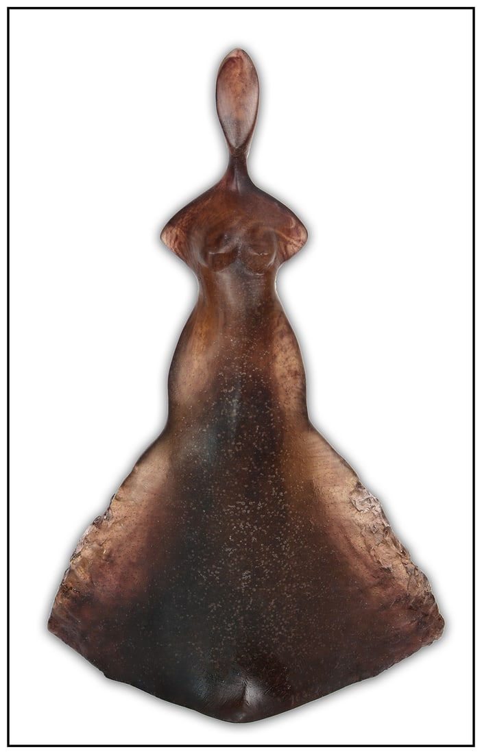 Daum Studios Pate De Verre Cyclade Sculpture Female Figure Signed Artwork (1 of 5)