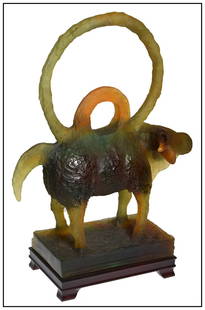 Richard Texier Daum Studios Constellation Du Taureau Glass Sculpture Signed Art: This lot includes:Gallery COA & free domestic shipping (*insurance and international shipping for an additional charge)Artist: Richard Texier for Daum StudiosTitle: Constellation Du TaureauMedium: Ful