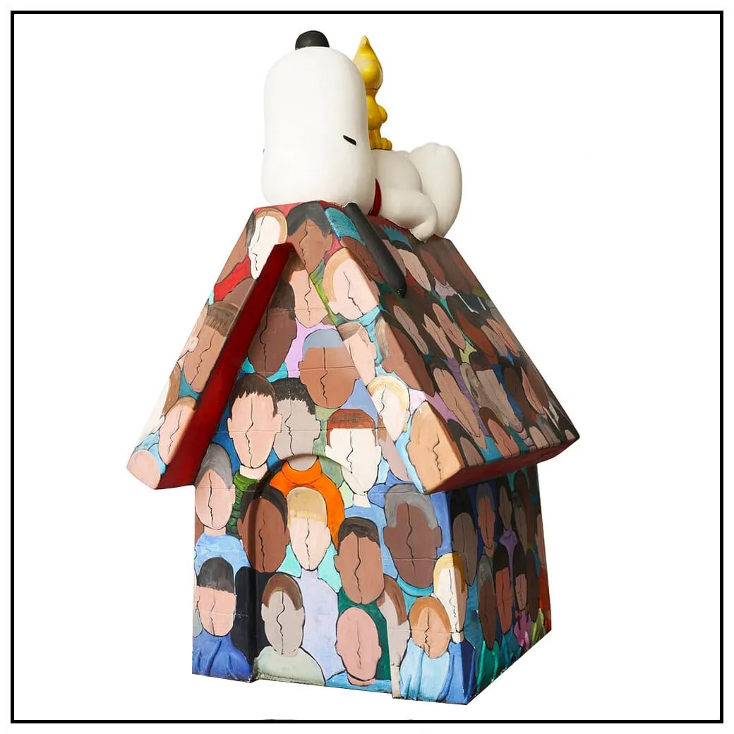 Charles Schulz Large Painted Snoopy Doghouse Sculpture Peanuts Woodstock Art (1 of 7)