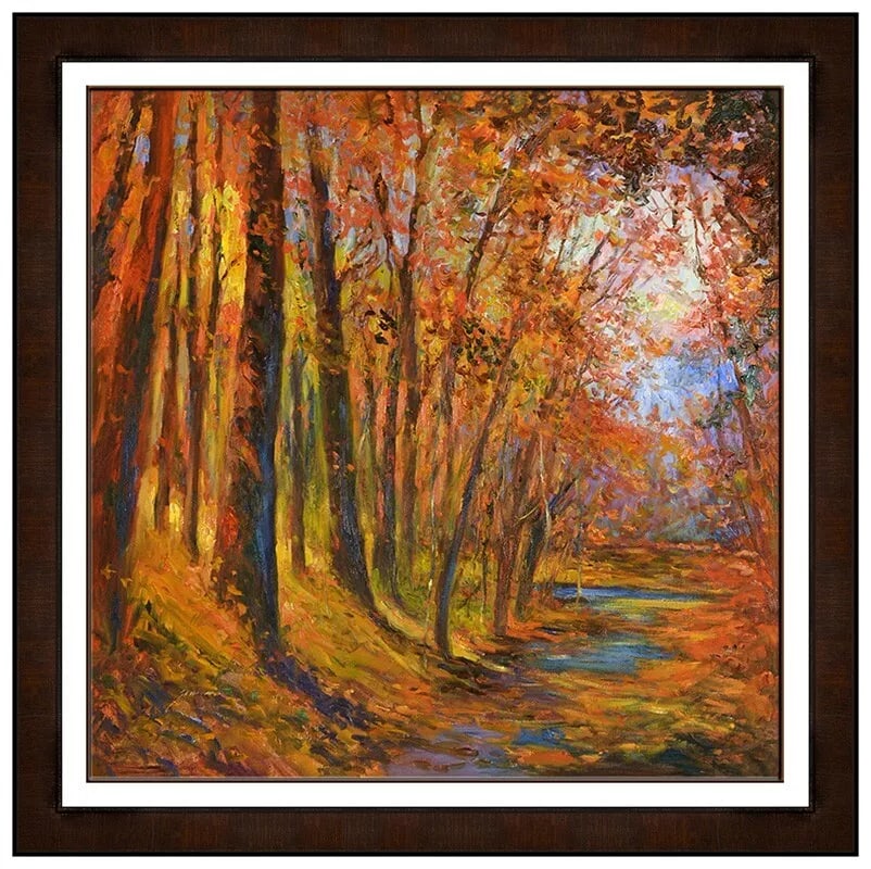 Michael Schofield Signed Large Oil On Canvas Landscape Painting (1 of 5)