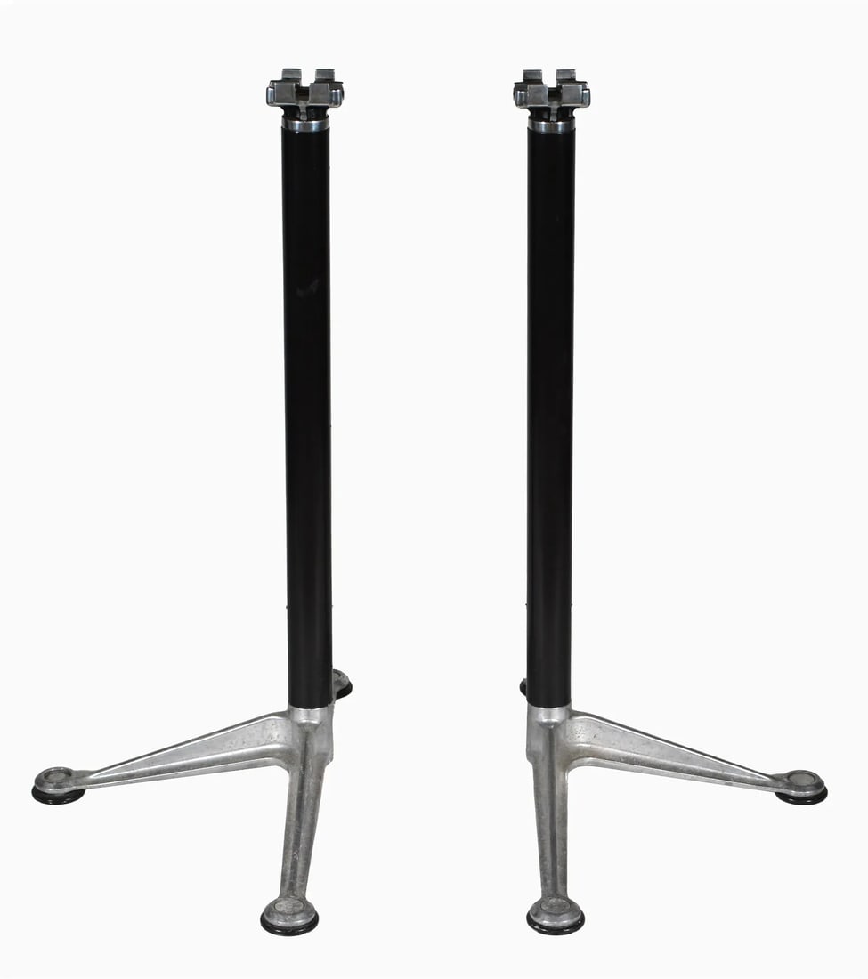 Herman Miller Bruce Burdick Group System Large Aluminum Table Legs: Aluminum table legs from Bruce Burdick Group table. Measure 27" tall.