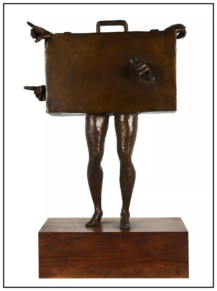 Alice Richeimer Culbert Original The Tourist Bronze Sculpture Signed Large Art: This lot includes:Gallery COA & free domestic shipping (*insurance and international shipping for an additional charge)Artist: Alice Richeimer CulbertTitle: The TouristMedium: Bronze SculptureSize: 20