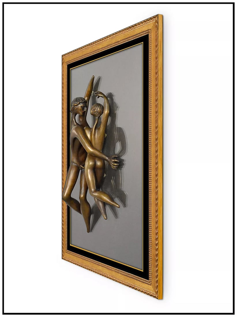 Mary G Preminger Original Bronze Relief Sculpture Dance Figurative Signed Art (1 of 4)