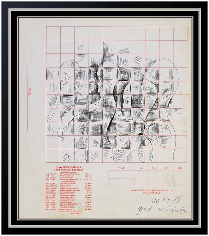 Noel Rockmore Portrait Ink Drawing Signed Framed (1 of 4)