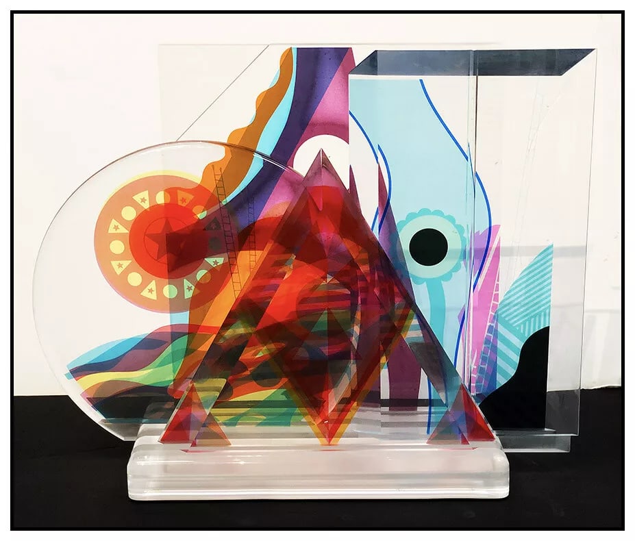 Yankel Ginzburg Mood Swing Original 5 Piece Acrylic Sculpture Signed Modern (1 of 5)