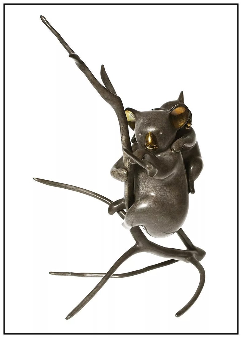 Loet Vanderveen Original Koala Bear Baby Wildlife Bronze Sculpture Signed (1 of 4)