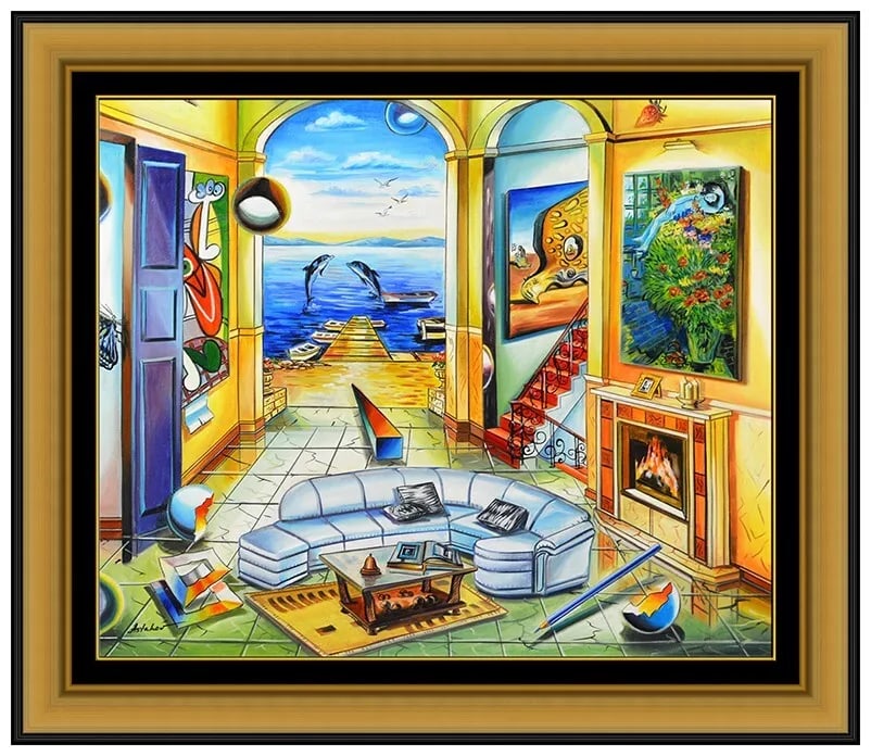 Alexander Astahov Original Interior Oil Painting On Canvas Signed Framed (1 of 5)