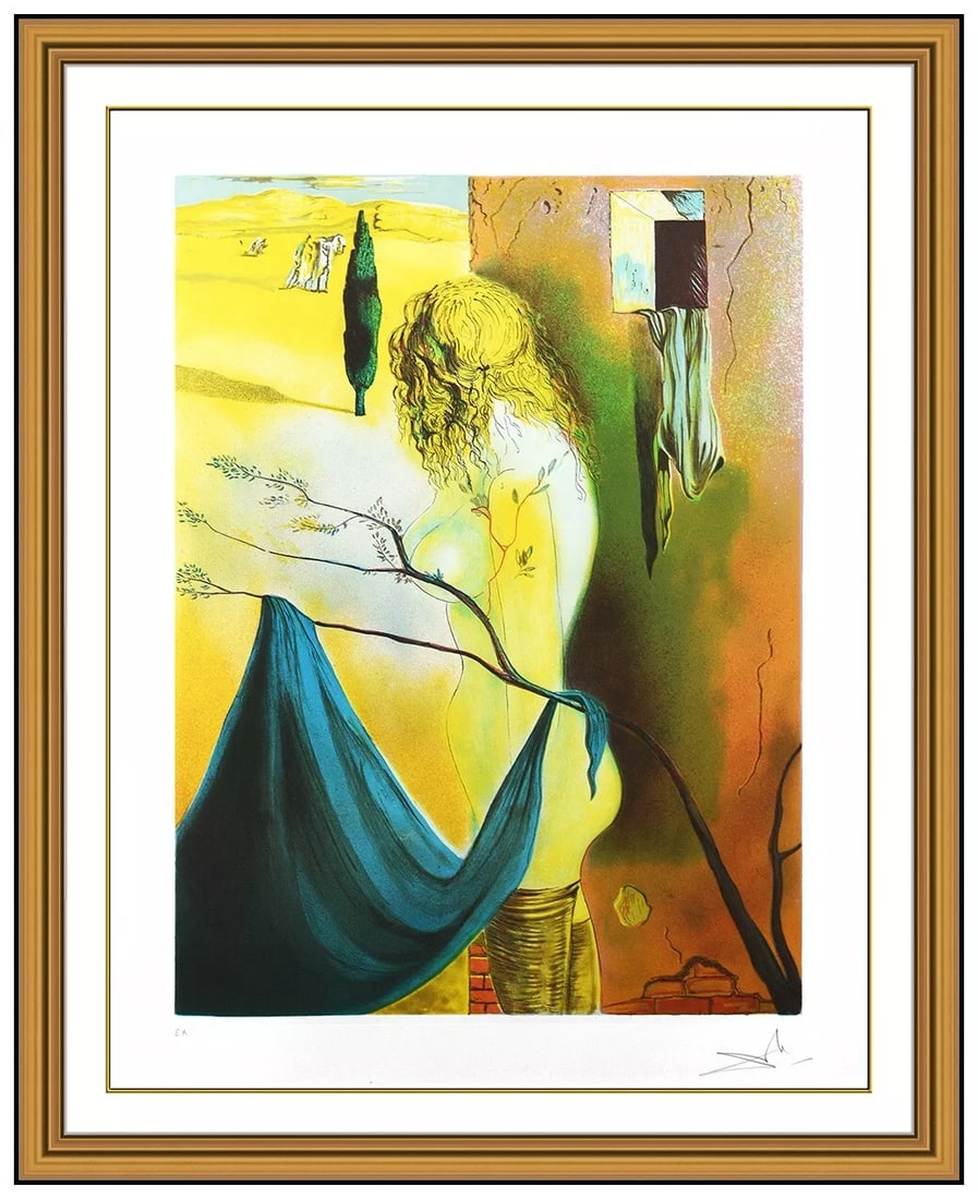 Salvador Dali Signal Of Anguish Original Color Lithograph Hand Signed Frame Art (1 of 6)