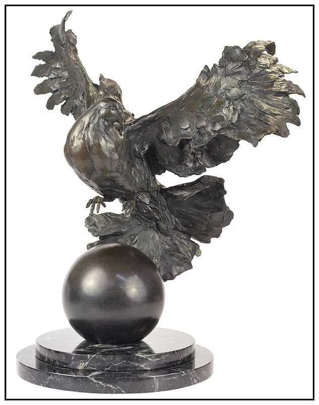 Sandy Scott Dove On Rob Original Bronze Sculpture Signed Wildlife Art (1 of 6)