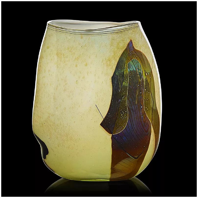 William Morris Original Hand Blown Glass Shard Vessel Vase Signed Art (1 of 3)