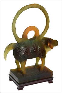 Richard Texier Daum Studios Constellation Du Taureau Glass Sculpture Signed Art: This lot includes:Gallery COA & free domestic shipping (*insurance and international shipping for an additional charge)Artist: Richard Texier for Daum StudiosTitle: Constellation Du TaureauMedium: Ful
