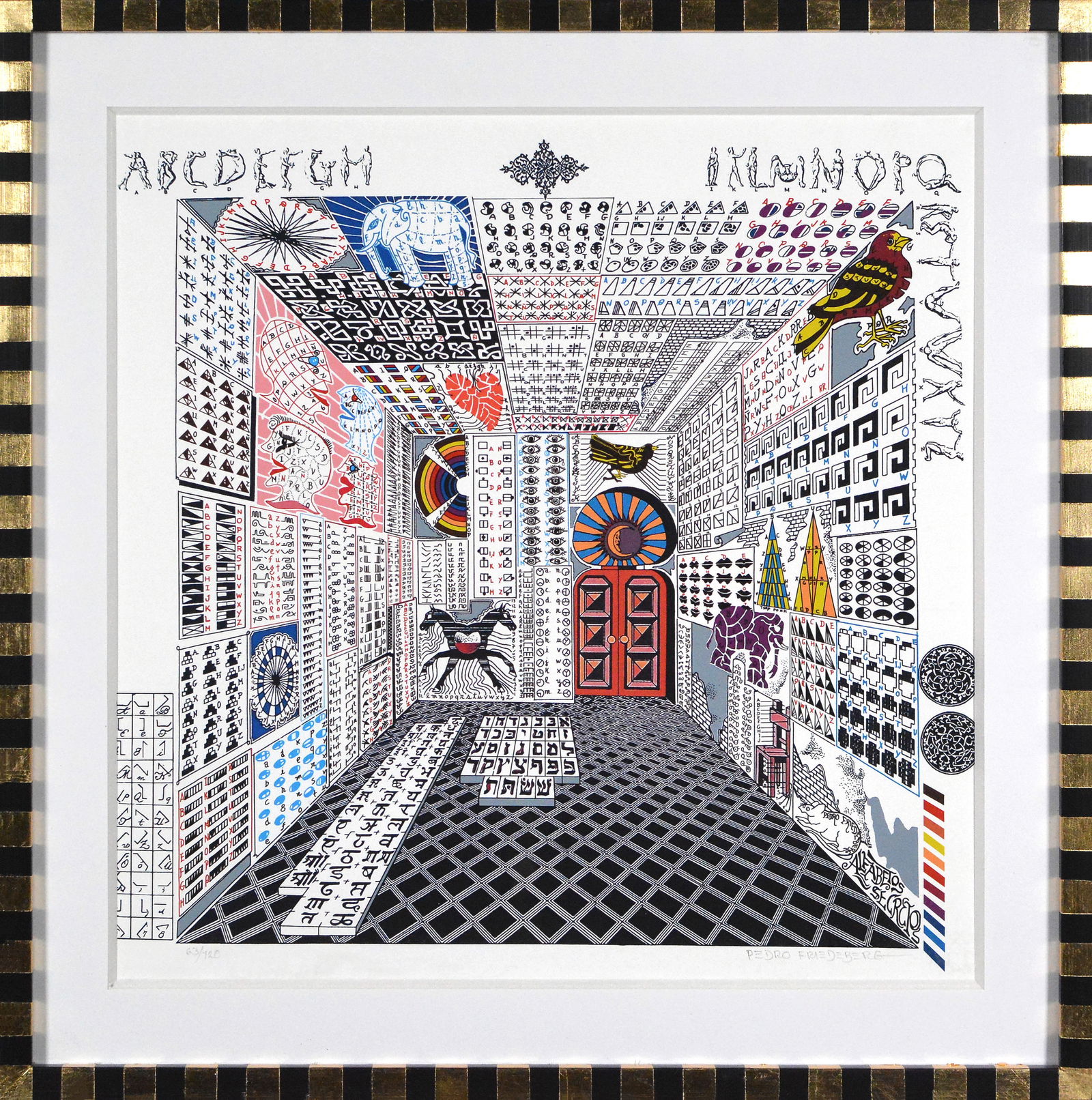 Pedro Freidberg Alfabetos Secretos Color Serigraph Signed and Framed Abstract Surrealism Artwork (1 of 6)