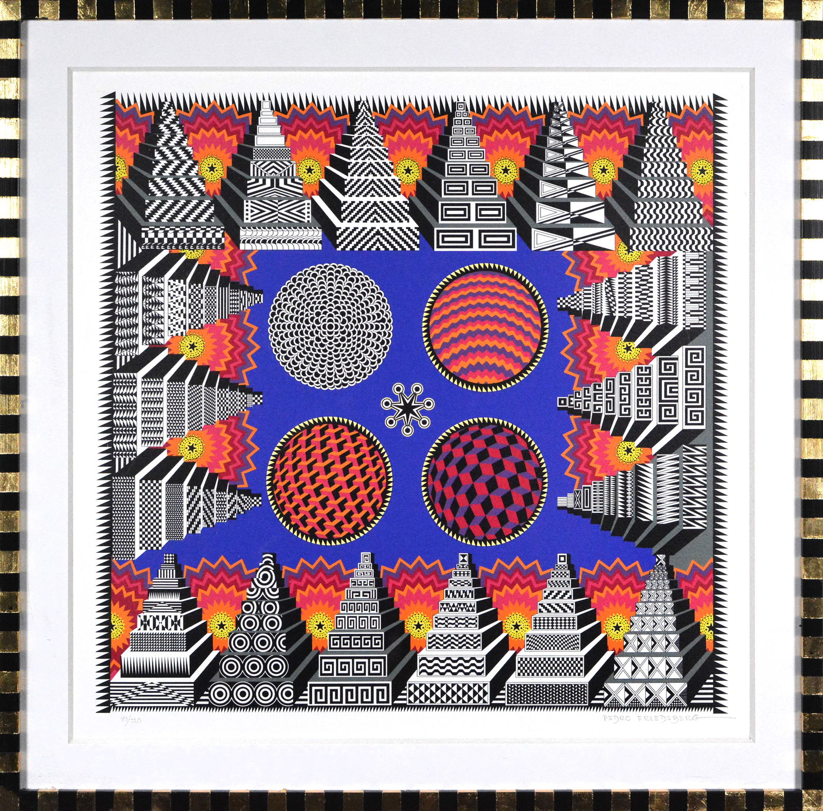 Pedro Freidberg Teotihuacanizacion De Mesopotamia Color Serigraph Signed and Framed Abstract (1 of 6)