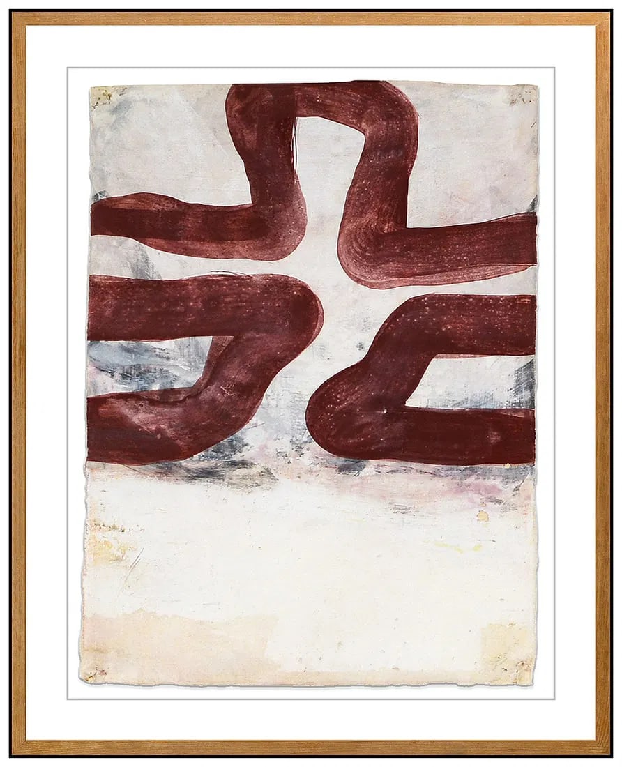 Bill Jensen Oil Tempura Pigment Painting Signed Framed Abstract Original: This lot includes:Gallery COA & free domestic shipping (*insurance and international shipping for an additional charge)Artist: Bill JensenTitle: LZZ 17Medium: Oil Tempura Pigment PaintingSize: 9.25&rd