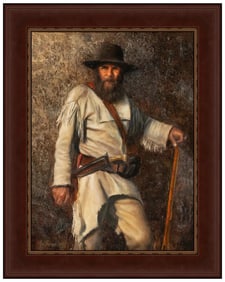 Joe Kronenberg Original Signed Oil Male Portrait on Board Framed Art