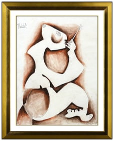 Alexandra Nechita Original Signed Ink Sepia Drawing Framed Art