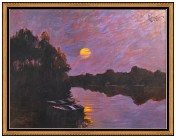 Aldo Luongo Original Signed Large Landscape on Canvas Framed Art