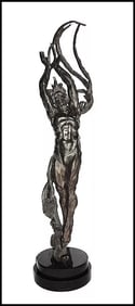 M.L. Snowden Large Original Signed Bronze Male Sculpture Art