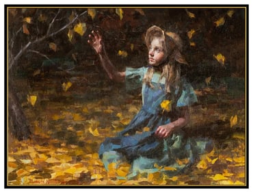 Morgan Weistling Original Signed Oil Female Portrait on Board Art