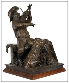 Bruce R Greene Original Signed Bronze Sculpture Western Cowboy Carnegie Hall Art
