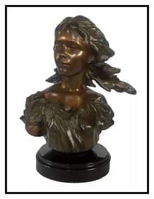 Frederick Hart Poetry Original Signed Bronze Female Torso Muses Bust Art