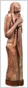 Presley Lafountain Original Signed Marble Native American Sculpture Art