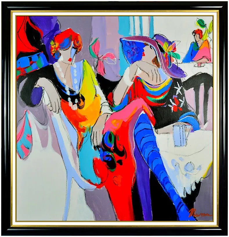 Buy Isaac Maimon Large Original Signed Oil Lady Portrait On Canvas Cafe