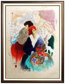 Roy Fairchild Woodard Signed Embellished Serigraph Jeunesse on Canvas Large Art