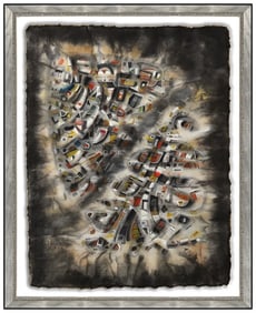 Dan Miller Original Signed Mixed Media Abstract Landscape City Framed Art