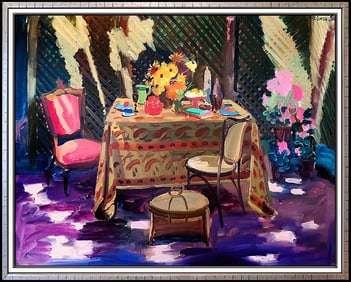 Joseph B O'Sickey Large Original Signed Oil Still Life on Canvas Art