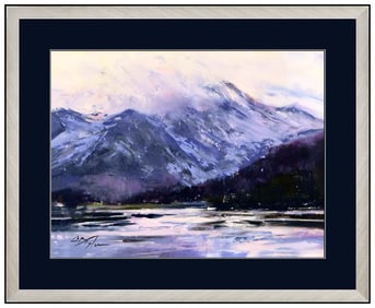 Clive Tyler Original Signed Pastel Jackson Hole Landscape Framed Art