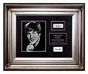 The Beatles John Lennon Hair Lock Photo Signed Band Letter Memorabilia
