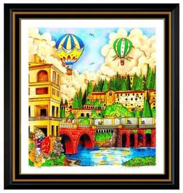 Charles Fazzino Deluxe 3D Silkscreen Romeo Julietta Hand Signed Pop Art Framed