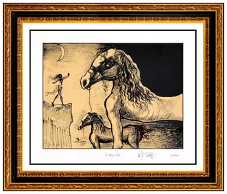 Salvador Dali Walt Disney Studios Destino Animation Serigraph Horse Surreal Painting Art