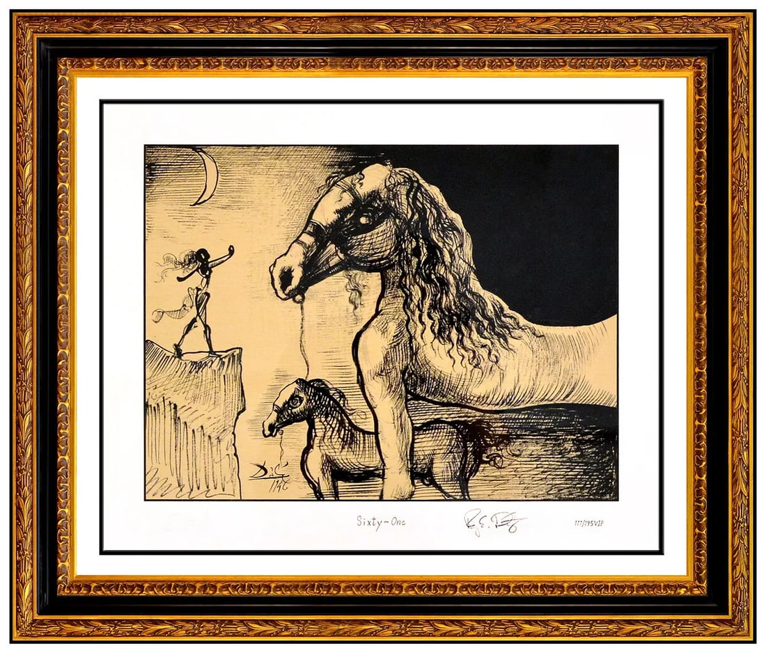 Salvador Dali Walt Disney Studios Destino Animation Serigraph Horse Surreal Painting Art (1 of 6)