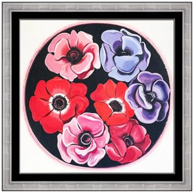 Lowell Nesbitt Floral Oil Painting on Canvas Signed Framed
