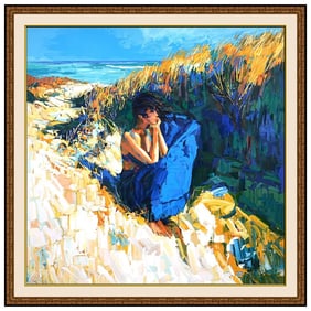 Nicola Simbari Brise Serigraph Landscape Signed Framed