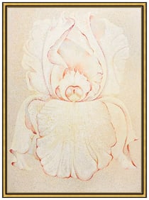 Lowell Blair Nesbitt Flower Oil Painting on Canvas Signed Large