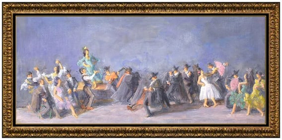 Lee Jackson Ballet Figurative Painting on Board Signed Large
