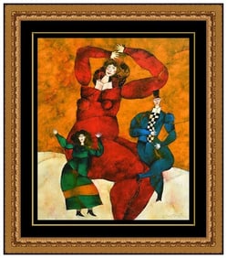 Harry Guttman Figurative Oil Painting on Board Signed Framed