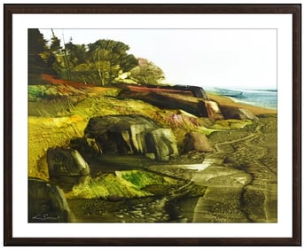 Laurence Philip Sisson Landscape Oil Painting on Board Signed Framed