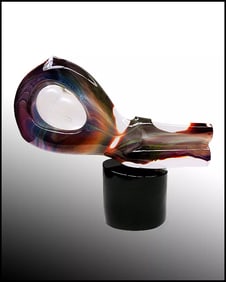 Dino Rosin Female Torso Murano Glass Sculpture Signed Hand Blown